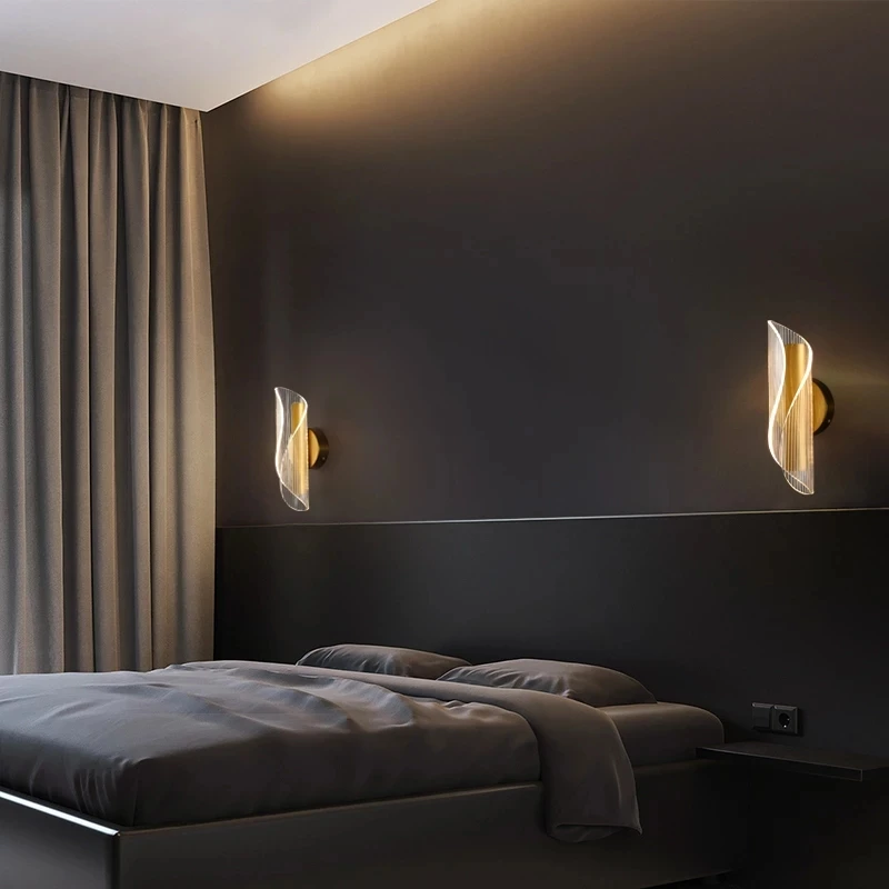 Imagem -06 - Modern Led Wall Lights For Living Room Quarto Cabeceira Wall Lamp Foyer Entrada Corredor Ouro Luxo Sconce Iluminação Lustre