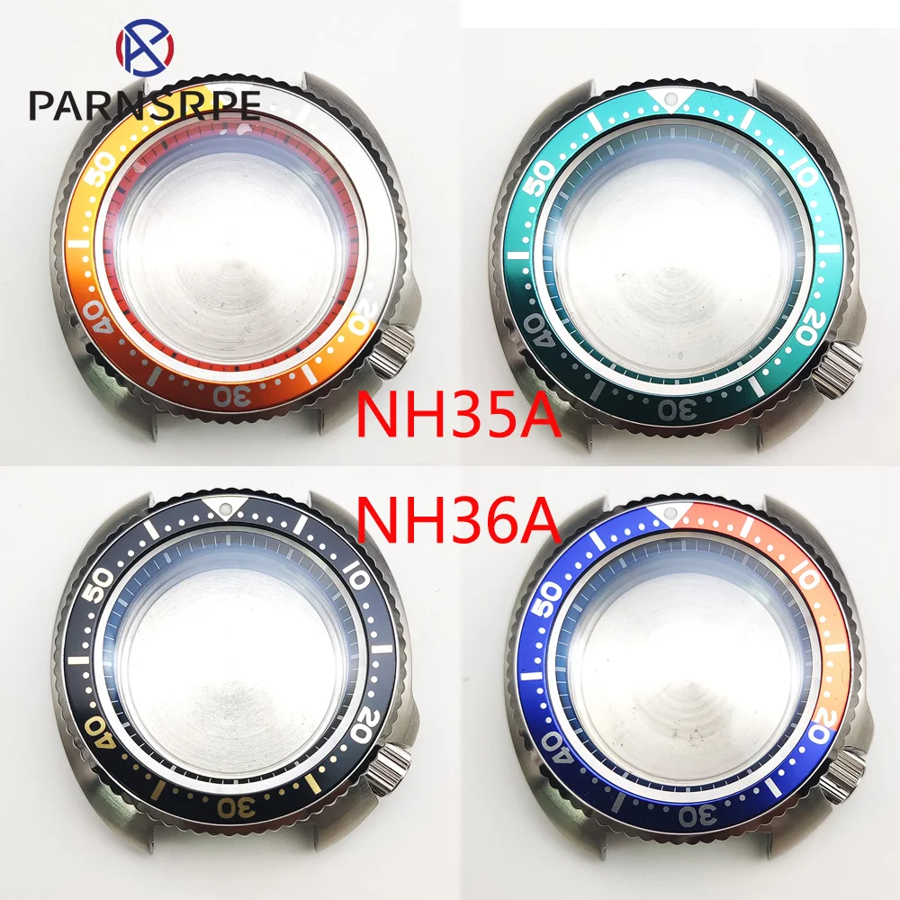 

44mm Abalone Head Case Men's Watches Mod SKX 6105 Stainless Steel Sapphire Glass For Seiko NH35 NH36 SKX007 Movement 28.5mm Dial