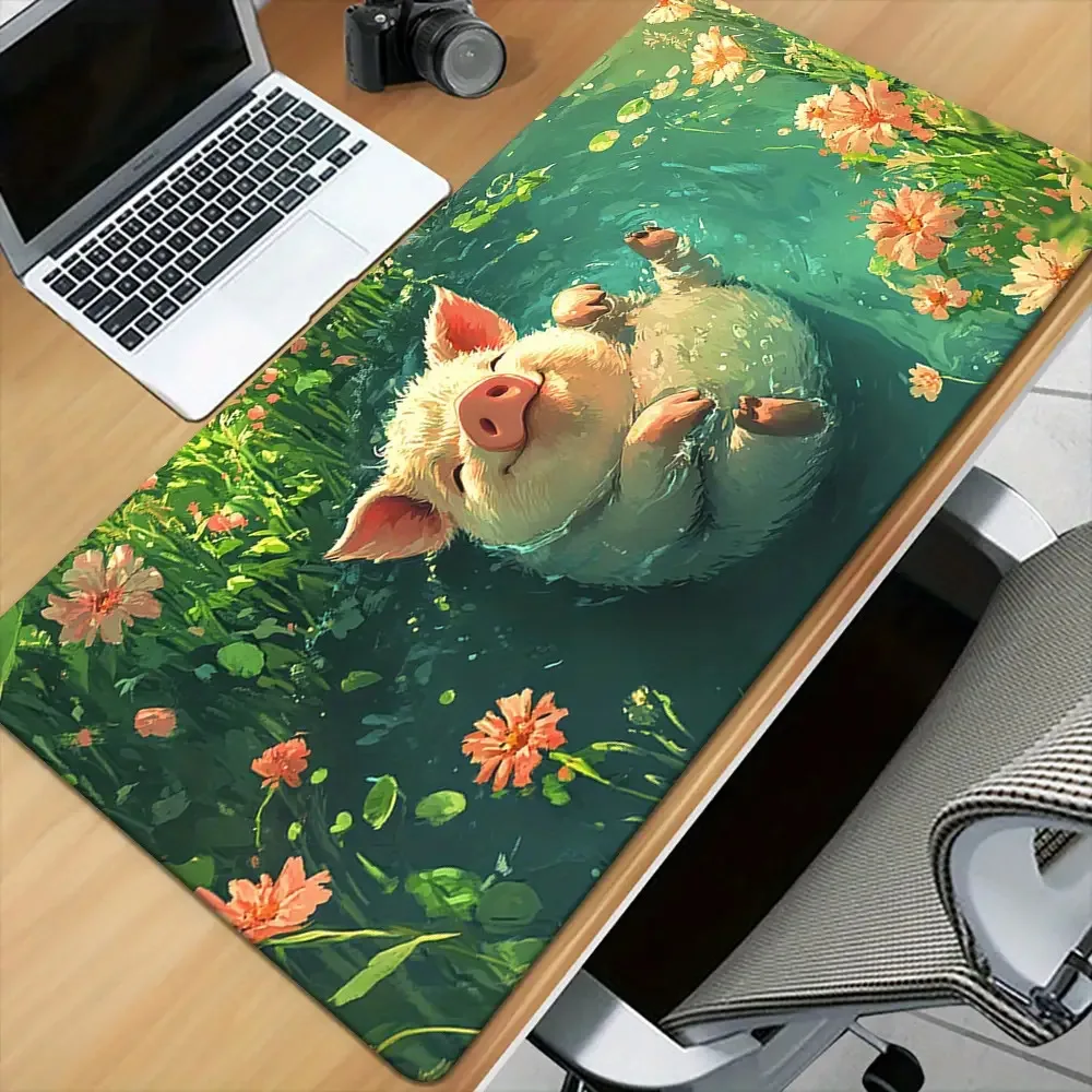 لوحة ماوس مكتب ألعاب كبيرة الحجم ومضادة للانزلاق مقاس XXL، وقاعدة مطاطية ناعمة وملحقات كمبيوتر لسطح القماش الناعم