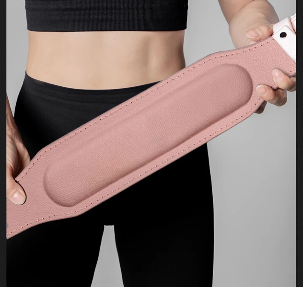 Gewichthebergürtel für Frauen, 10 cm Breite, Fitnessstudio, Fitness, Kniebeugengürtel, Rückenstütze, Powerlifting, Cross-Training, Trainingsgürtel, Rosa – Detail 9