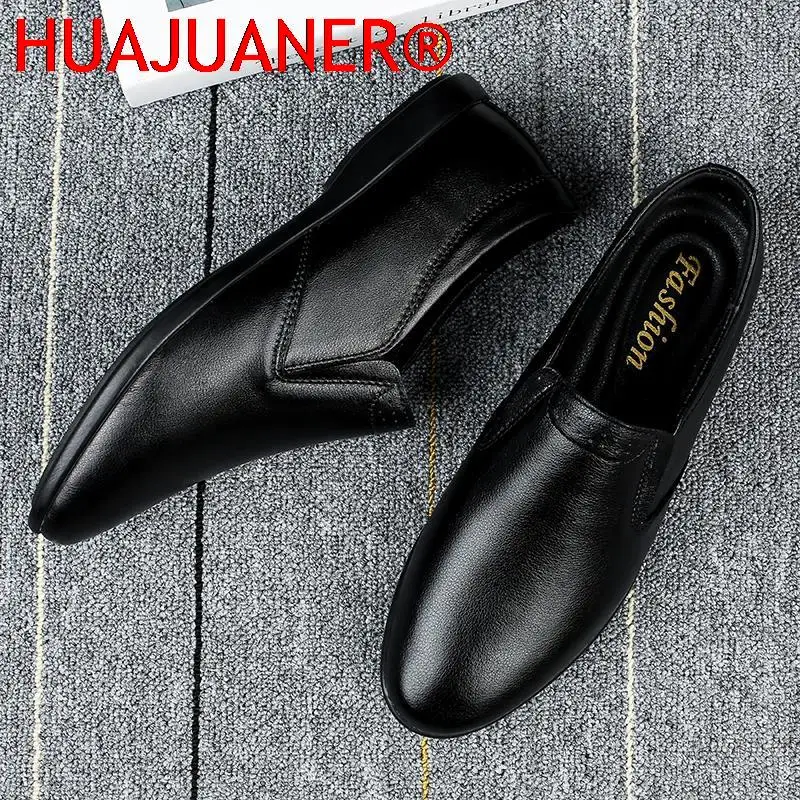 Formal Men's Genuine Leather Comfortable Casual Shoes for Men Brand Designer Italian Mens Casual Shoes Hot Sale Handmade Loafers