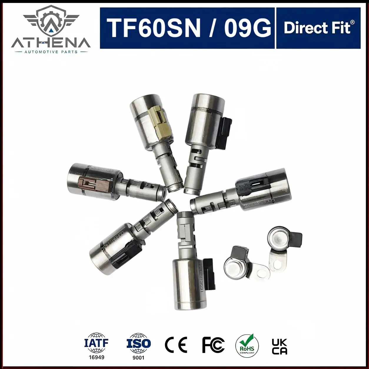 09G325039A TF60SN 09G 6 Speed Transmission Solenoid Valve 8Pcs Kit Fit VW Audi Golf Jetta Passat Touran Mini Skoda 2003-2011