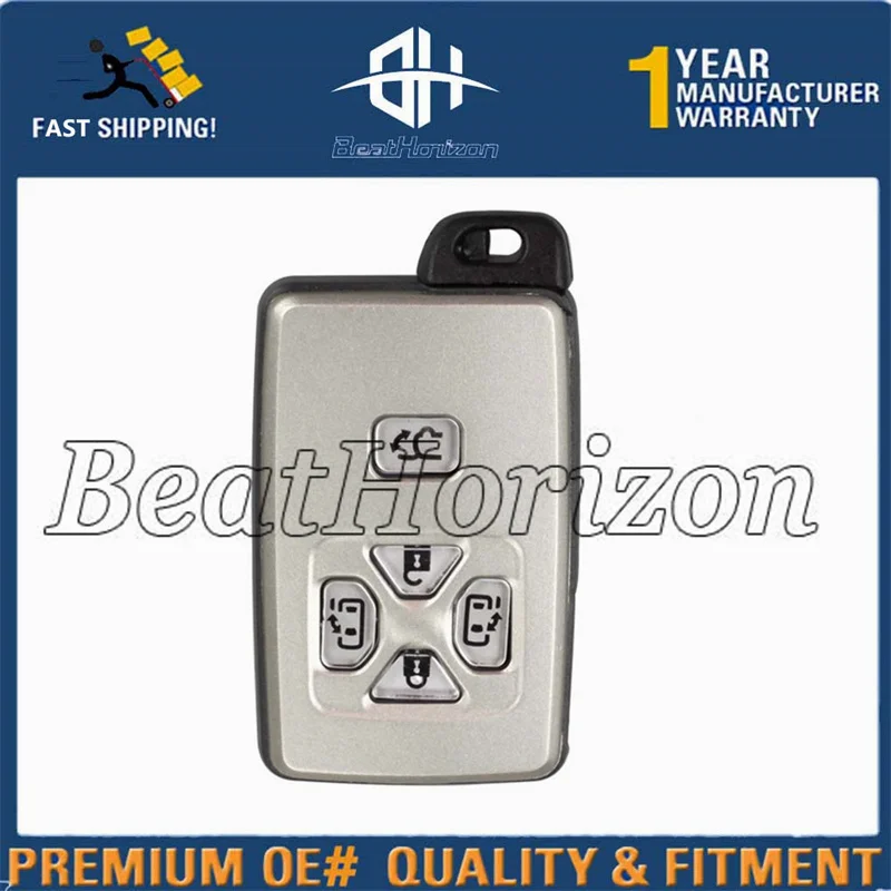 

CN007075 Aftermarket For Toyota 2007+ Smart Key 4/5 Buttons B52EA 433MHz Part Number 89904-28121 89904-28123 271451-0780-Eur