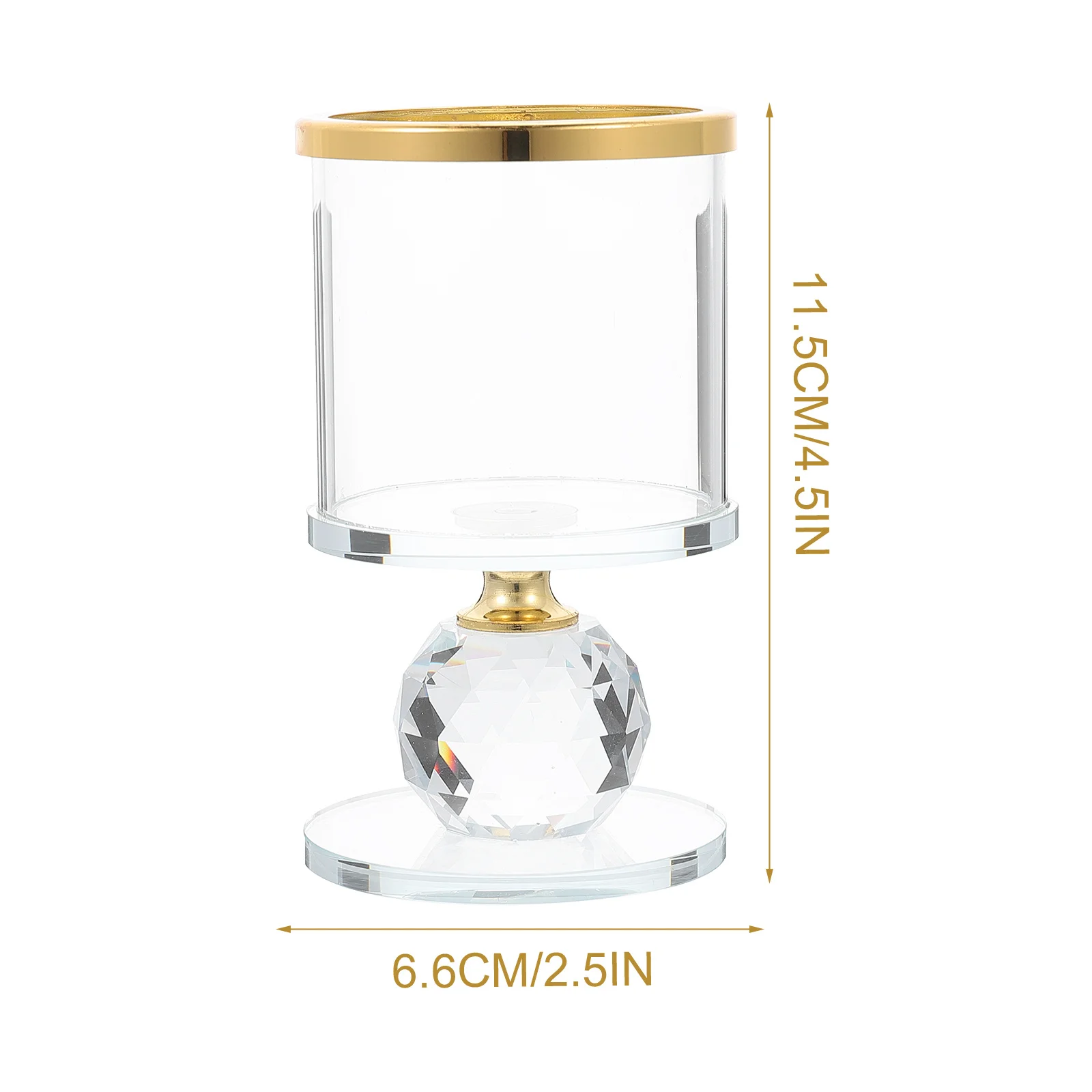 

Glass Crystal Holder Simple Elegant Design Romantic Tabletop Stand for Taper and Tea Light Candles Wedding Party