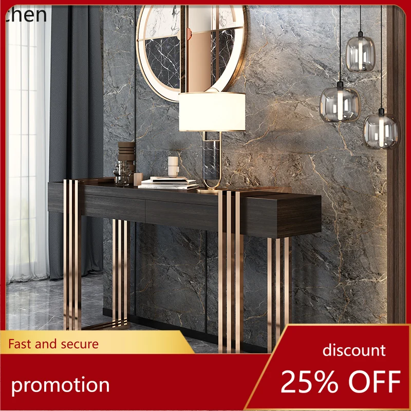 

HTT new Chinese-style entrance cabinet, entrance table against the wall, foyer, modern and simple