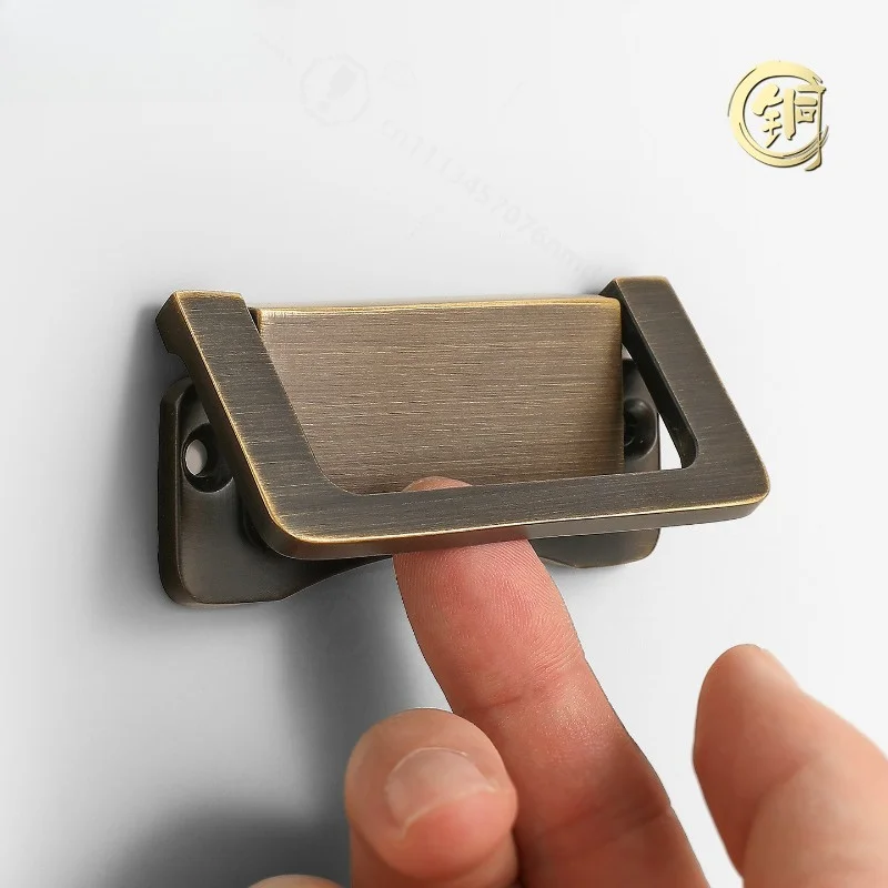 Nordic Luxury Solid Brass Cabinet Pulls Minimalist Drawer Handles for Cupboard Nightstand Sideboard Wine Cabinet
