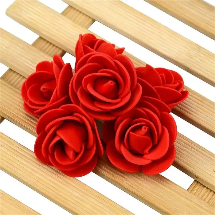 about  480pcs-500pcs/3cm Mini PE Foam Rose Flower Head Artificial Rose Flowers Handmade DIY Party Wedding Home Decoration