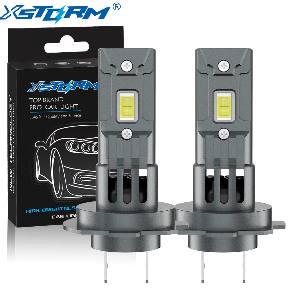 XSTORM-Kit de faros LED H7 para coche, lámparas de diodo automáticas, Mini, inalámbrico, 60W, 25000LM, 6500K, CSP, Turbo, 12V, blanco