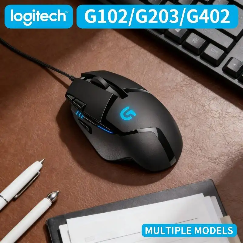 

Logitech G102 G203 G402 RGB Wired Gaming Mouse Durable Construction Ergonomic Support Perfect for Gamer Enthusiasts