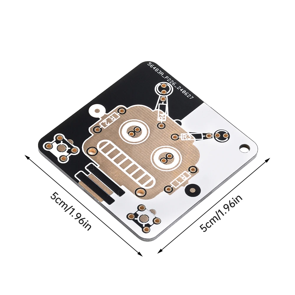 Robot LED Kit de bricolage Kit de bricolage de soudage amusant Module de tube électroluminescent LED Production électronique pour laboratoire d'apprentissage sans batterie