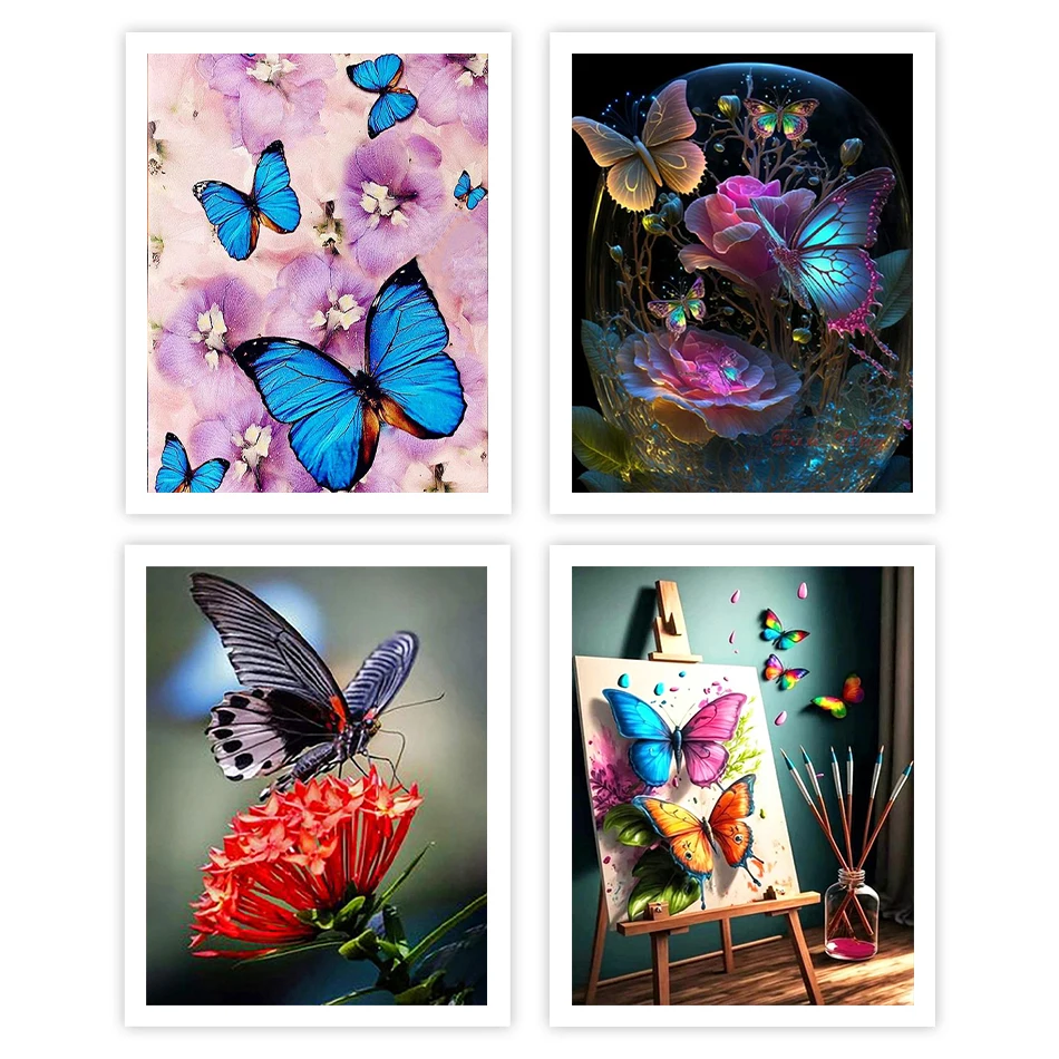 

GATYZTORY Diy Painting By Numbers Drawing Canvas Animals butterfly Markers By Numbers Coloring For Adults Picture Draw Paint Kit