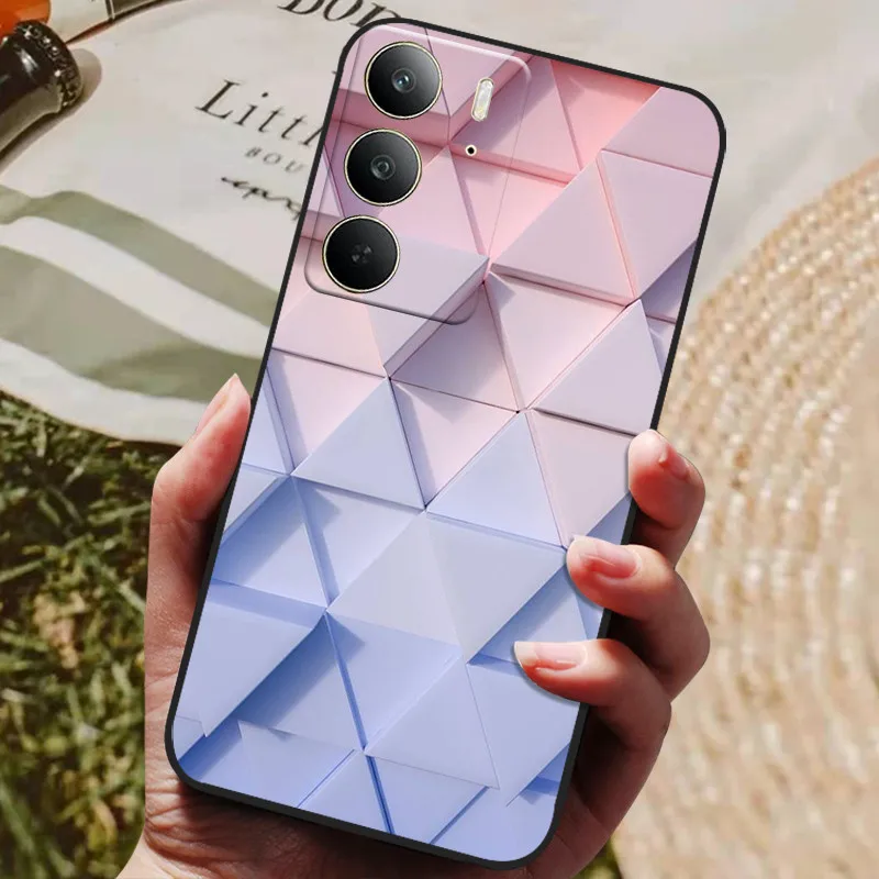 For Realme C75 Case Black Silicon TPU Phone Back Cases for Realme C65 RealmeC65 4G Soft Cover C 65 RMX3910 Animal Painted Coque
