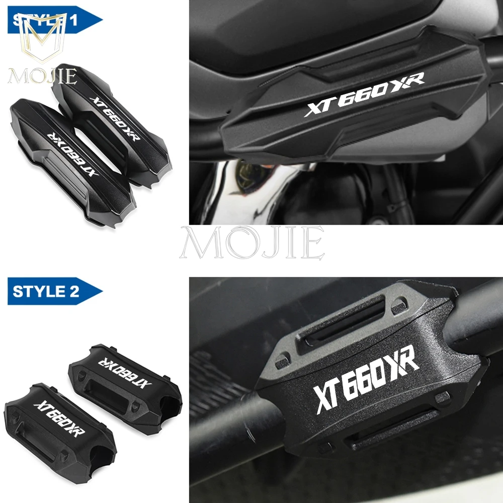 Motorcycle Engine Guard Crash Bar Bumper Protector For Yamaha XT660XR XT660 XT660X XT660R XT660Z 2004-2025 25mm Decorative Block