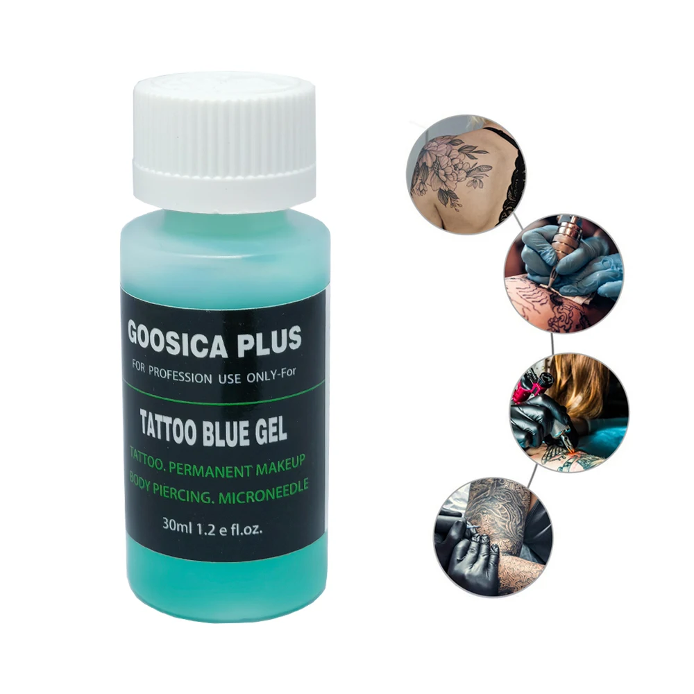 New Goosica Plus Tattoo Blue Gel During Permanent Makeup Eyebrow Tattoo Microblading Piercing Auxiliary Secondary Gel 30ml view 2
