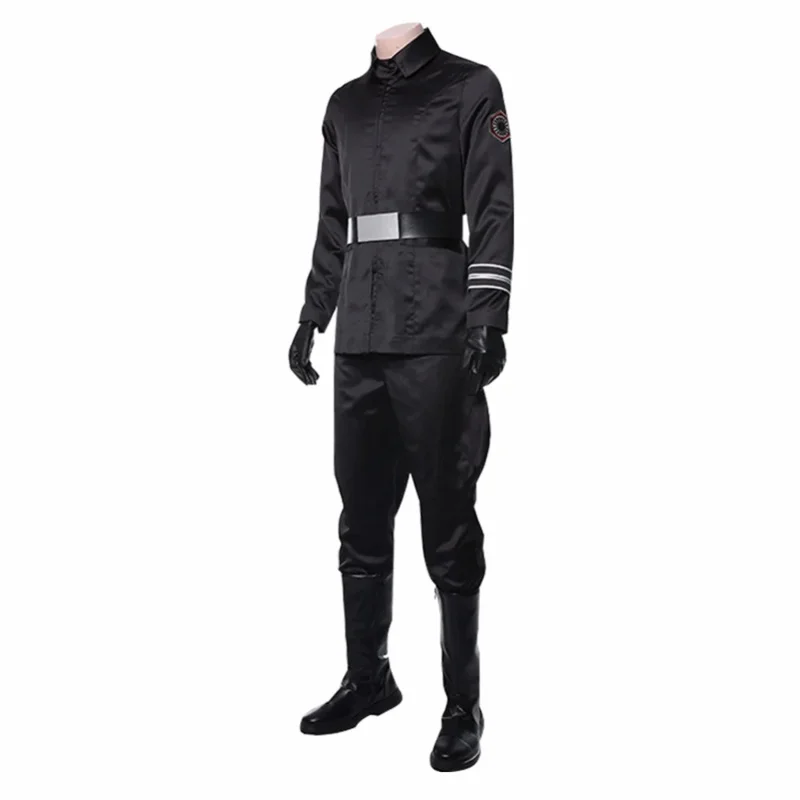 Disfraz de Armitage Hux de Tv Movies Skywalker para hombres adultos, pantalones superiores, capa, cinturón Jedi, disfraces de Carnaval de Halloween