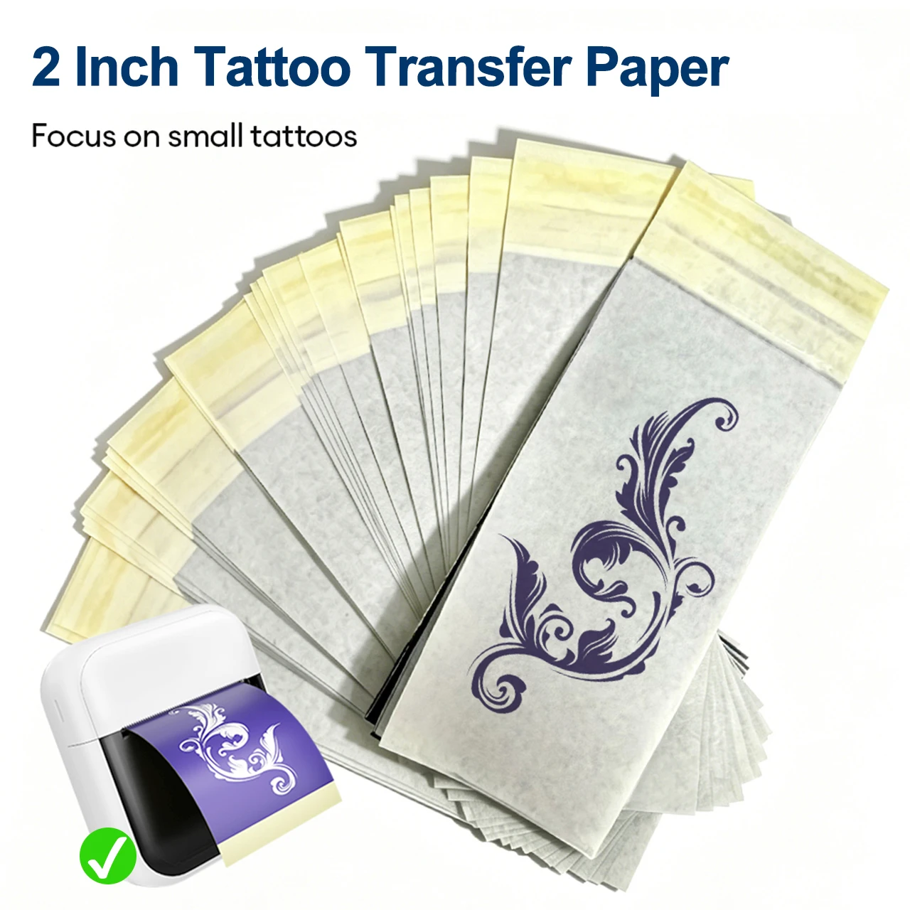 2Inch Tattoo Paper 50mm Mini Tattoo Transfer Papers For C50 Mini Portable Thermal Printer Stencil Transfer Paper Template Copier