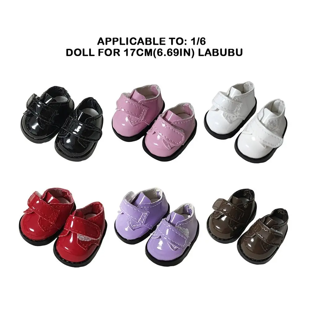 3.8CM For 17CM Labubu Doll Shoes Leather Material Multiple Styles Doll Shoes Hand-made DIY For Labubu Doll Accessories Doll Toys