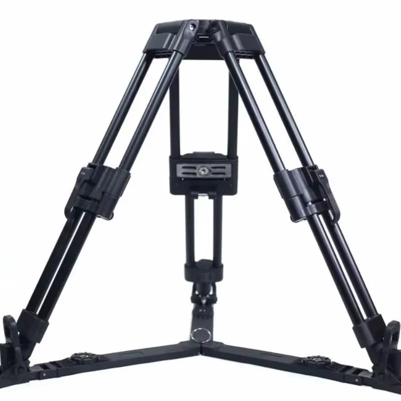 Professional Short Tripod Stand Aluminum Tripod Legs Video Camera Tripod Load 50kg for Pan 100mm Bowl Fluid Drag Head