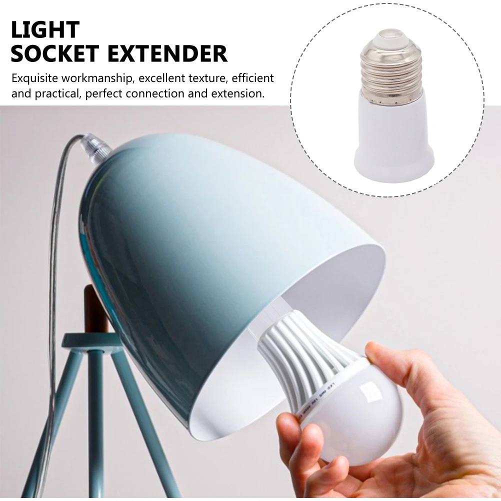 

10pcs E27 Bulb Socket Extender Adapter Light Bulb Extension Reliable Flexible Connection For Lamp Lighting Use Efficient