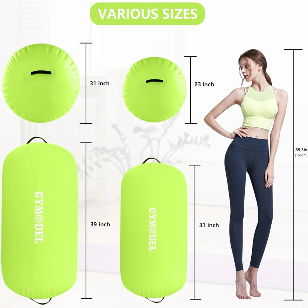 Custom Gymnastics Air Roller, Inflatable Air Roll Barrel for Backbend Training, Soft PVC Cylinder for Kids and Adults Home Gym view 5