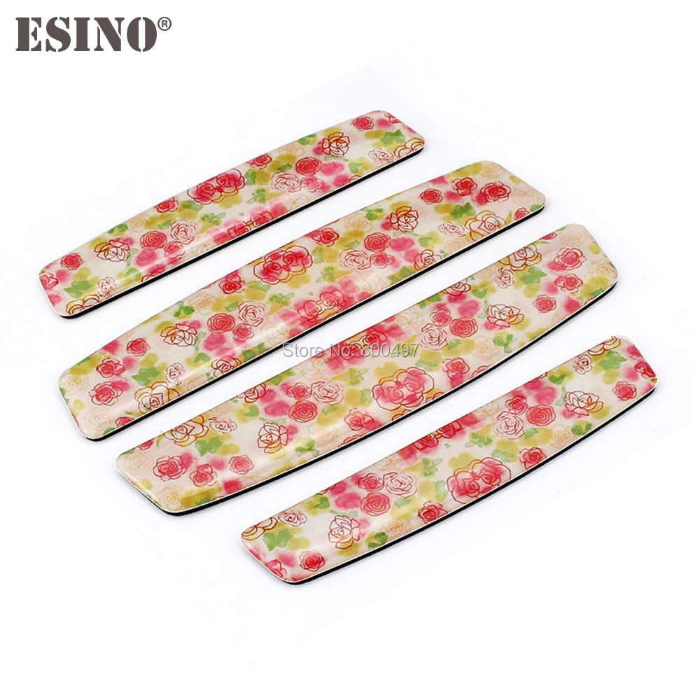 4 x Car Styling Door Edge Guard Protector Strips Anti-collision Anti-scratch Trim Door Edge Guard Stickers Rose Decals