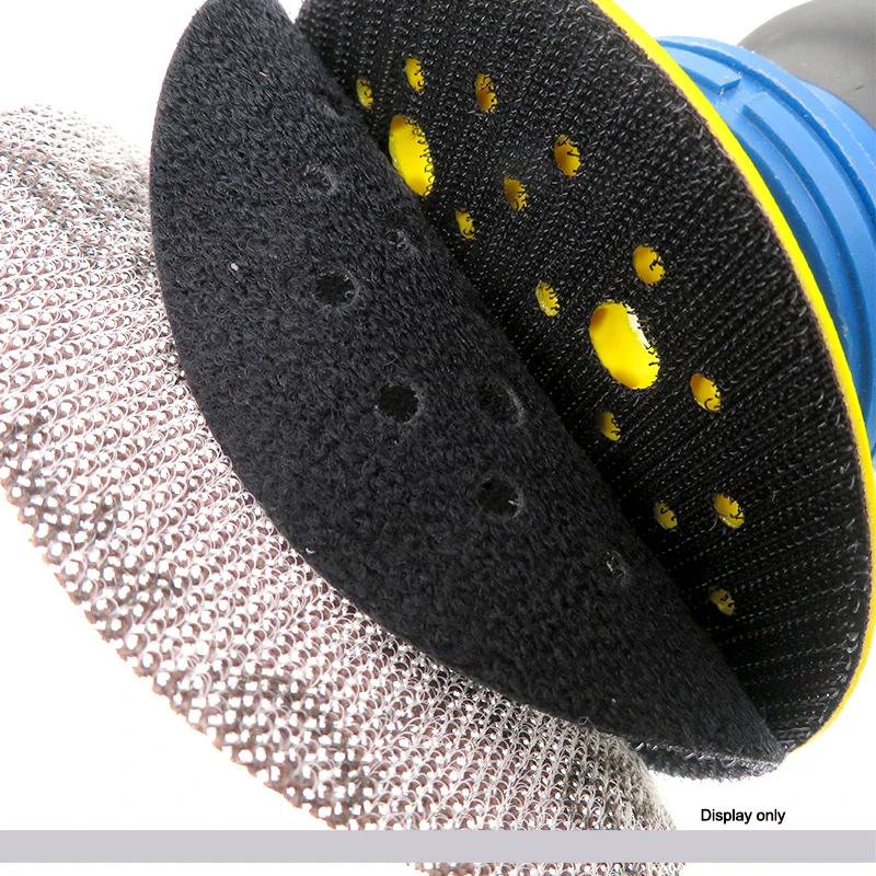 2 Pcs 5 Inch 44 Holes Hook and Loop Protective Pad for Random Orbital for Polishing and Sanding Wood Metal Multi-Hole Pad Guard