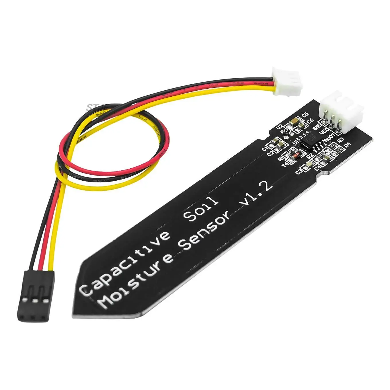 Capacitive Soil Moisture Sensor Module Not Easy to Corrode Wide Voltage Wire 3.3~5.5V Corrosion Resistant W/ Gravity for Arduino