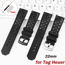 22mm Silicone Strap for Tag Heuer Racing F1 WAZ2113 Series Men Women Sport Wristband Universal Bracelet Diving Rubber Watch Band