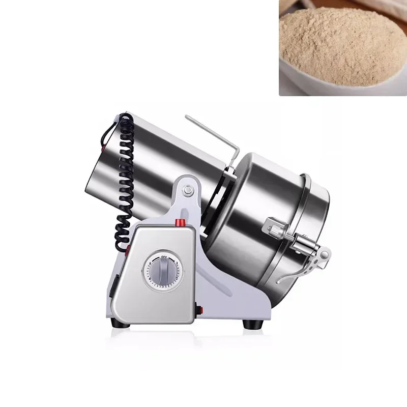 For 4500G Commercial Grain Grinder High Speed 4500W Cereals Medicinal Materials Spices Powder Crusher Stainless Steel