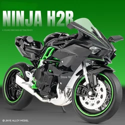 1: 12 Ninja H2R Motorcycle Toy Static Simulation Car Alloy Diecasts Models Light Sound Toy Motorcyclel for Kids Birthday Gifts