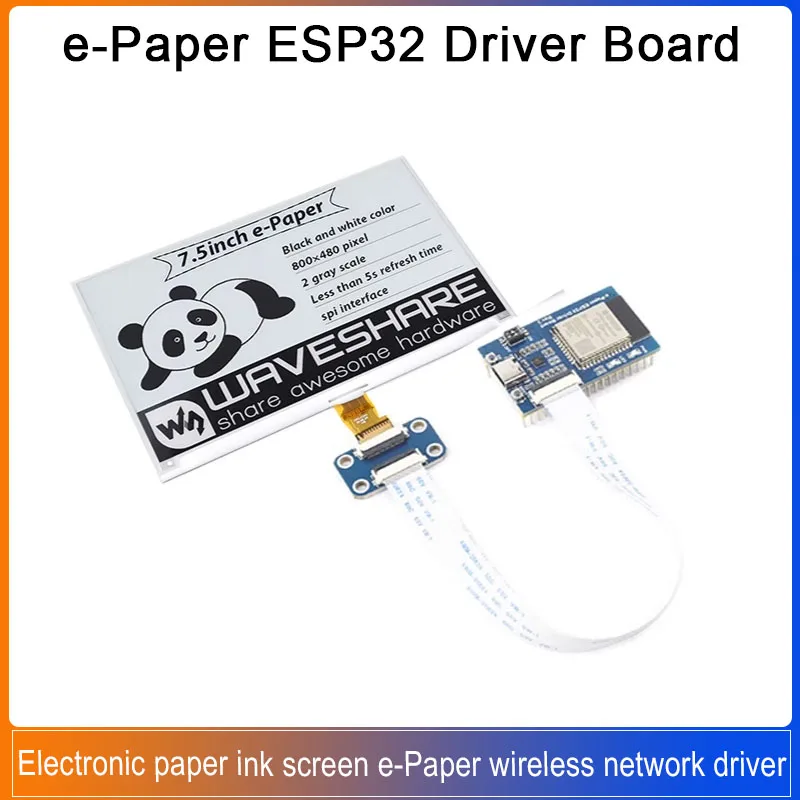 

Плата драйвера e-Paper ESP32, электронный бумажный экран с чернилами, e-бумага, плата драйвера беспроводной сети ESP32, Wi-Fi + Bluetooth для Arduino