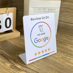 nfc stand 13.56Mhz Programmable Google Reviews NFC Stand Table NT/AG216 NFC Google Review Display nfc card personalized Custom