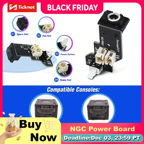 Reemplazo DC/Tipo C PSU Mod para Nintendo Gamecube PSU fuente de alimentación placa de alimentación para consola de juegos NGC DOL-001/DOL-101