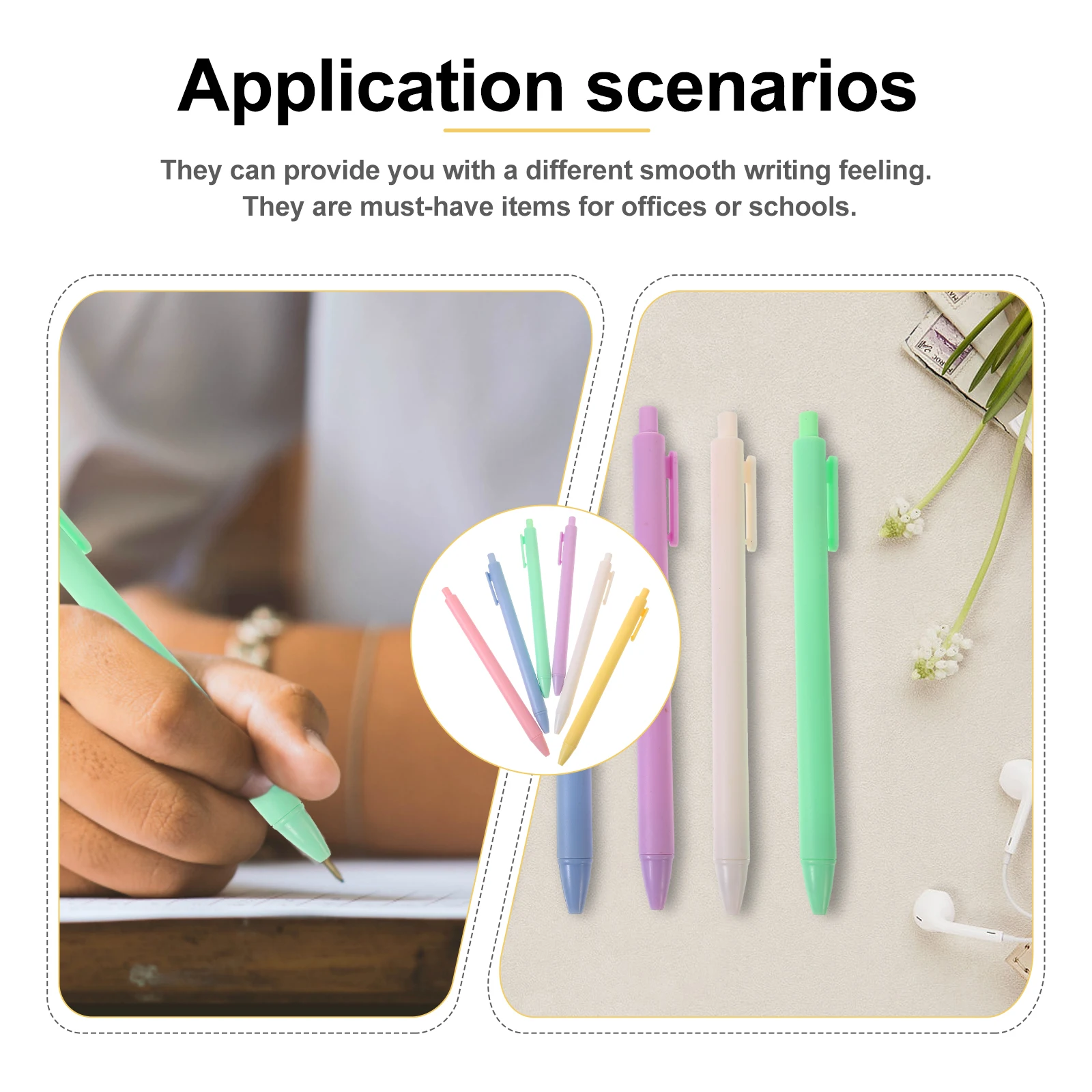 

6 Pcs Press Gel Pen Nice Pens for Journaling Writing School Charm Supplies Cute Teen Girls Pressing Office