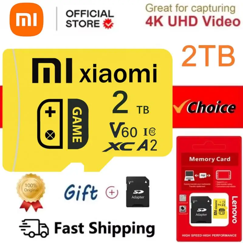 Xiaomi Mijia 2TB kartu memori SD, kecepatan tinggi 1TB Micro TF kartu Sd 128GB Tarjeta microdode Cartao De Memoria untuk Nintendo Switch