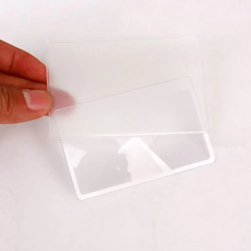 5/10PCS Lens Plastic Wallet Pocket 85 x 55mm 3 X Magnifier Credit Card Size Magnifying glass Magnification tool