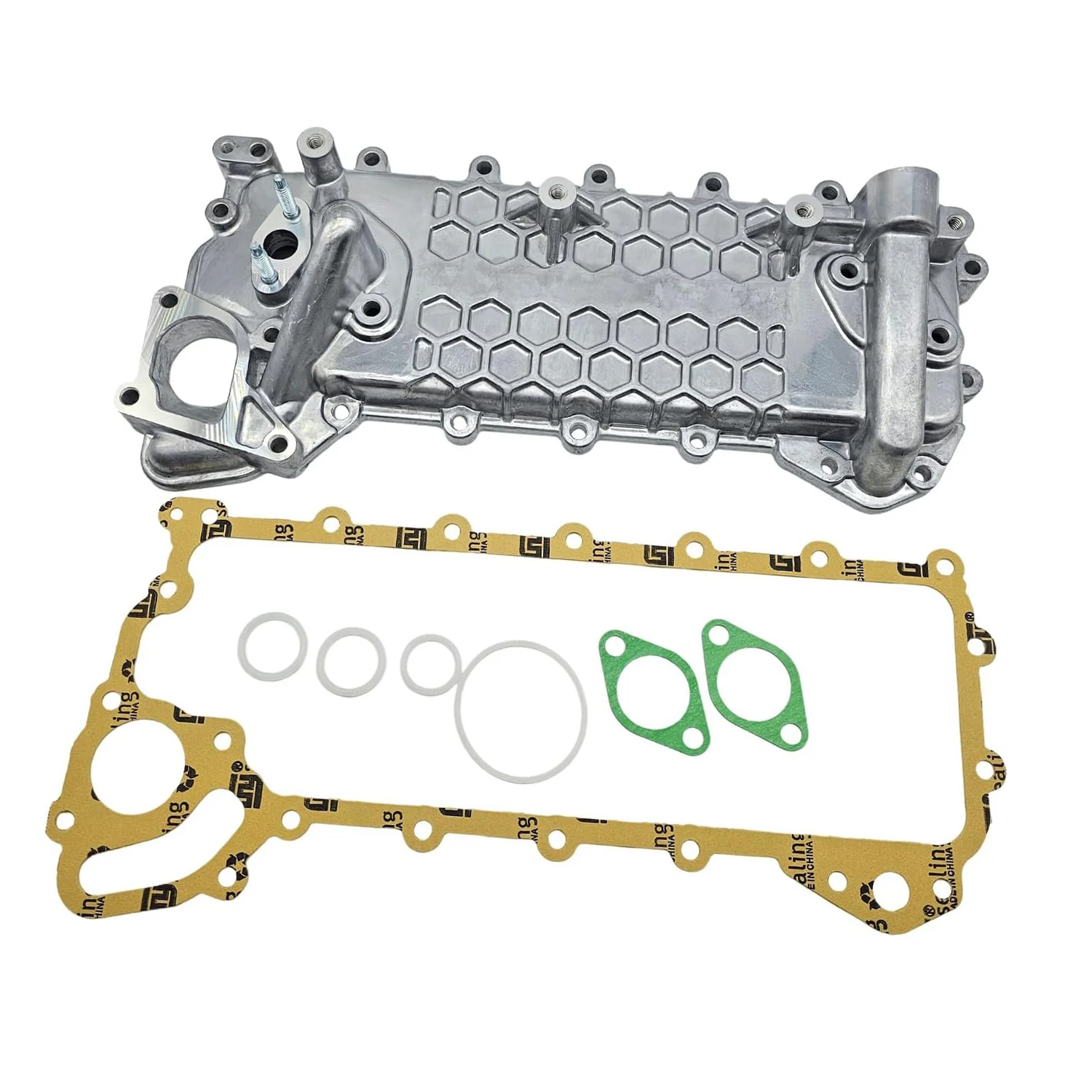 

Oil Cooler Cover For 2005-2010 Lsuzu NPR NPR-HD NQR 4HK1 5.2L 8-9717881-4 897178814 With Gasket Engine Car Replacement Parts