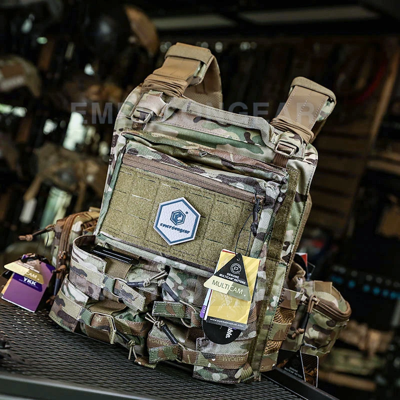 

Emersongear Tactical Banger BackPack Back Panel 420 Tactical Vest Bungee Panel Drop Pouch Hunting LXB Style Pouch For 420 Vest