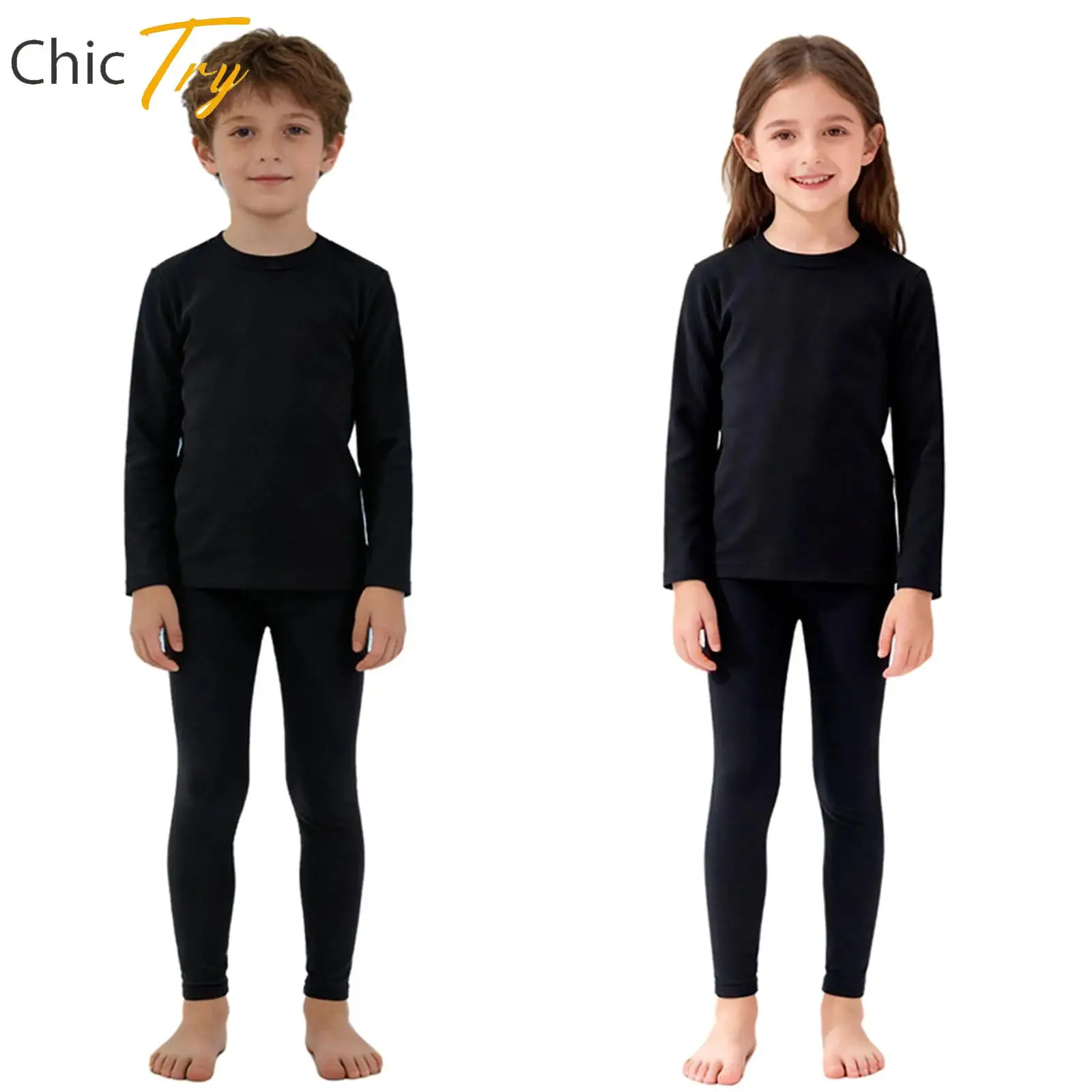 

Детский комплект термобелья для девочек и мальчиков, спортивный костюм, осенний повседневный комплект, хлопковый базовый слой с длинным рукавом, домашняя одежда, одежда для отдыха