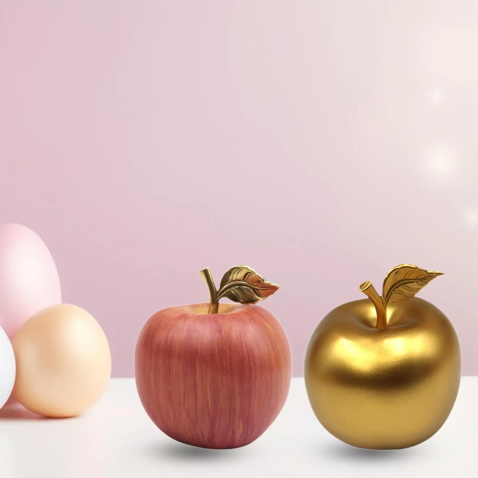 Apple Statue Tabletop Ornament Christmas Decoration Simple Fruit Sculpture for