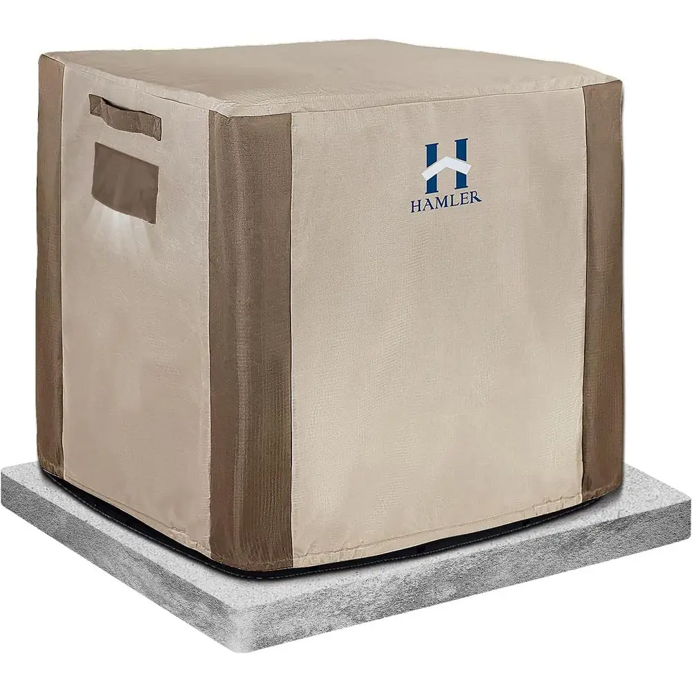 

Прочный чехол для наружного кондиционера из ткани 420D, водонепроницаемая защита для центральных блоков размером до 40x40x48 см.