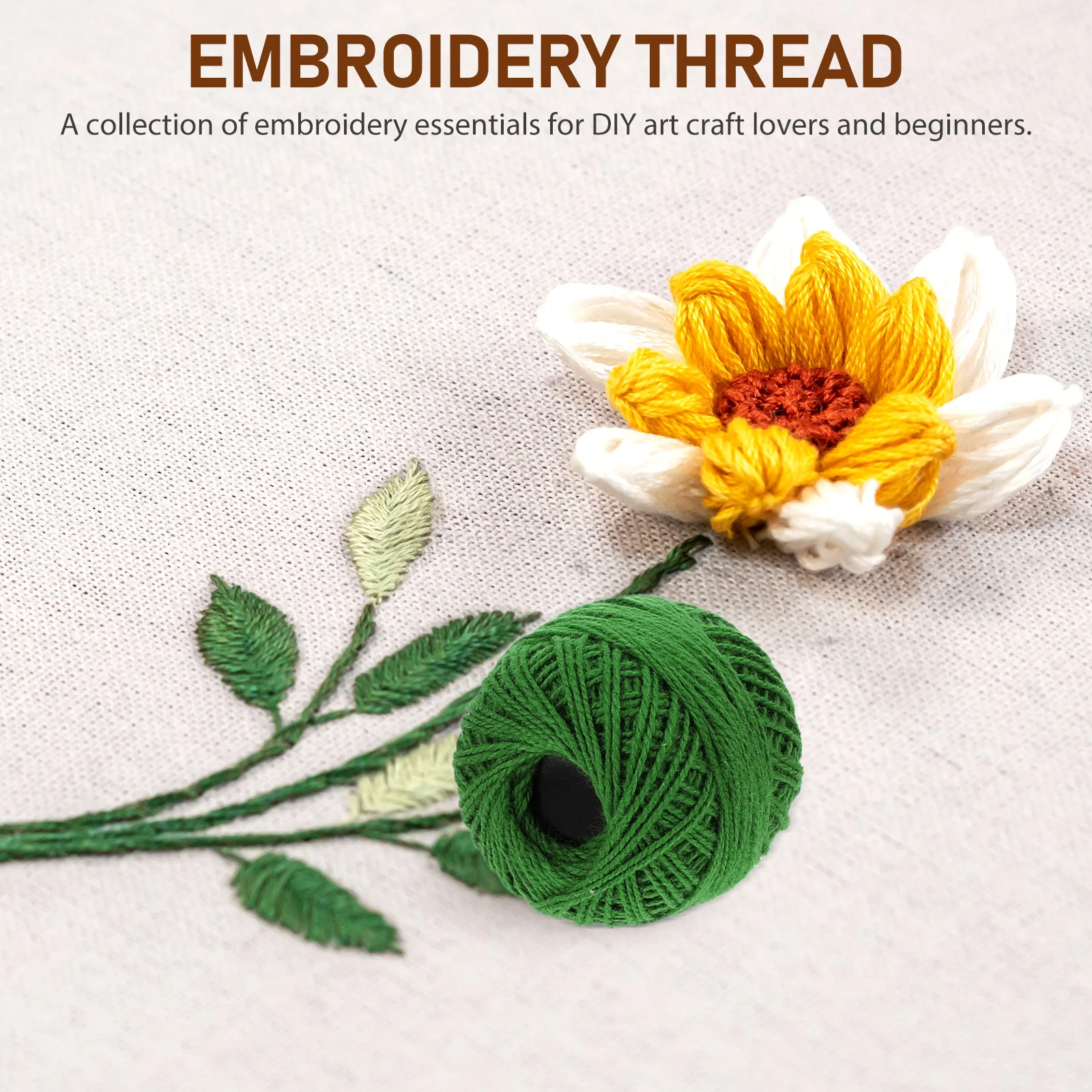 

16pcs Cross Stitch Thread DIY Embroidery Kit Quilting Sewing Machine Assorted Cotton Spools Handmade Craft Supplies