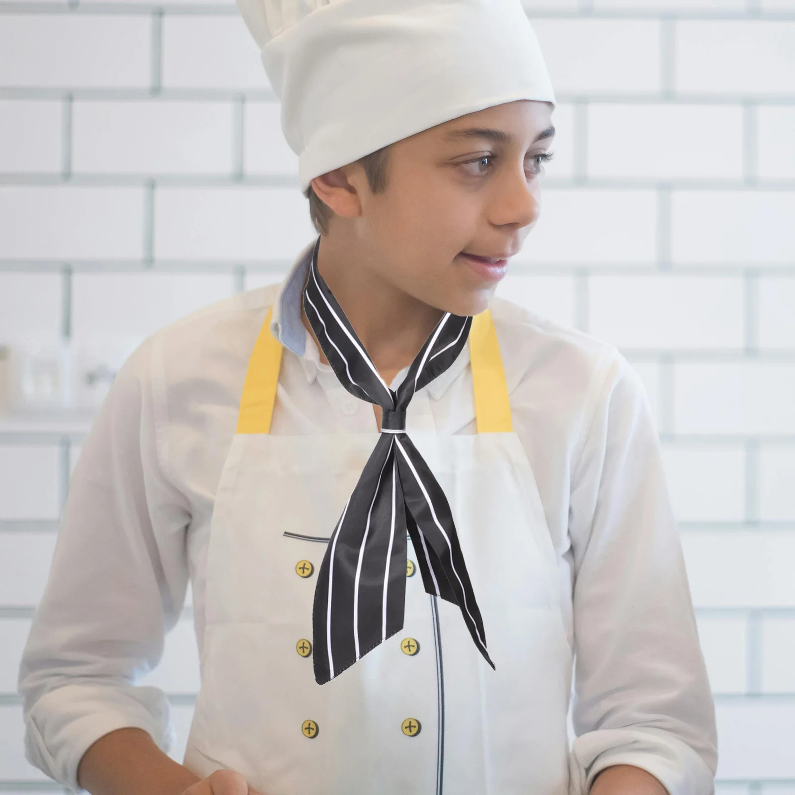 

Professional Chef Scarf Polyester Triangle Neckerchief Bandana Tie for Kitchen Culinary Restaurant Work Uniform Decorative