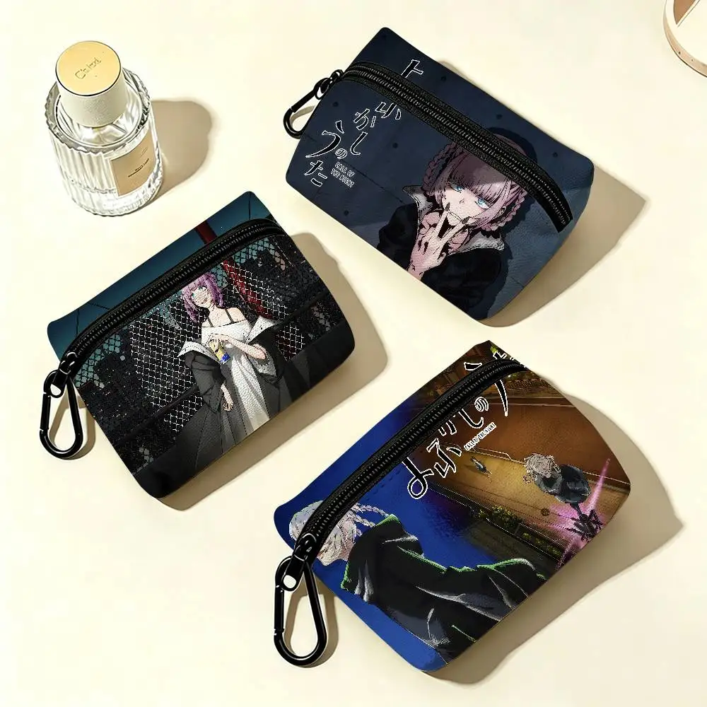 Call of The Night Nanakusa Nazuna Anime Multifunctional Oxford Cloth Small Pouch With Hook Mini Coin Wallet Earbud Storage Bag