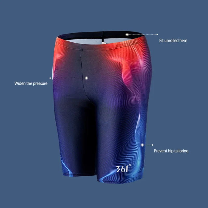 Men Swimsuit Endurance Athletic Training Quick Dry Swimsuit Racing Swimming Trunks Shorts Swimwear Men Swim Jammers