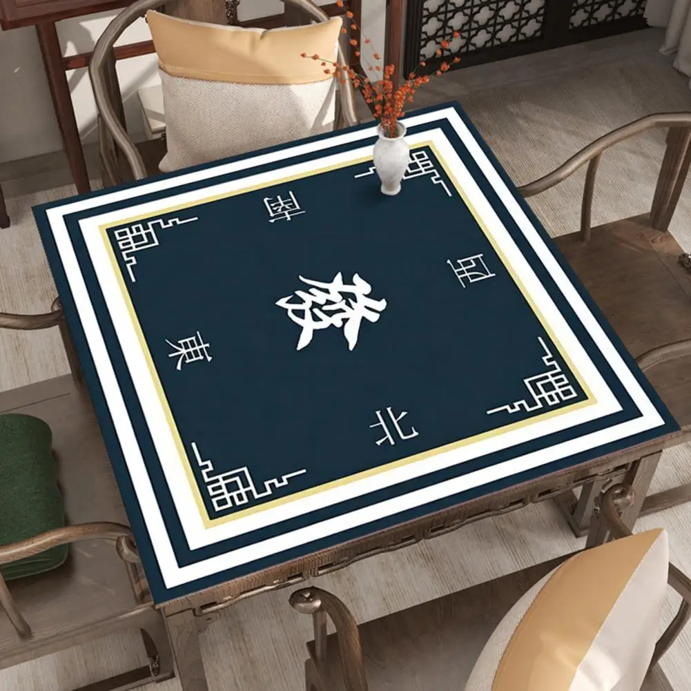 Chinese Tablecloth Noise Reduction Mahjong Table Mat for Poker Domino Card Board Games Anti-slip Square Playmat Cover Home Decor