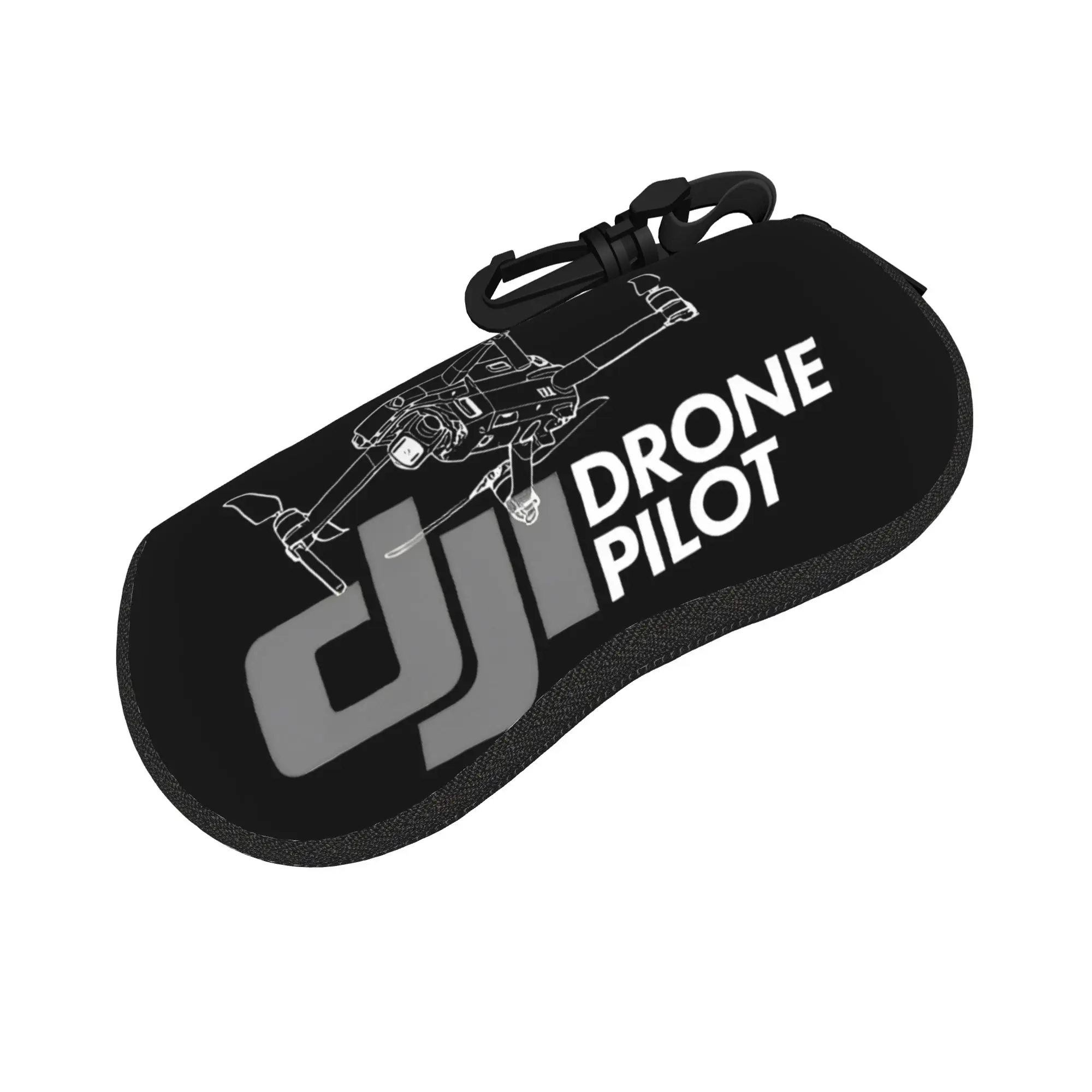 D-djis Drone Pilot Logo Glasses Case Cover  Portable Sunglasses Pouch Classic Eyeglass Protector Unisex Eyewear Accessory