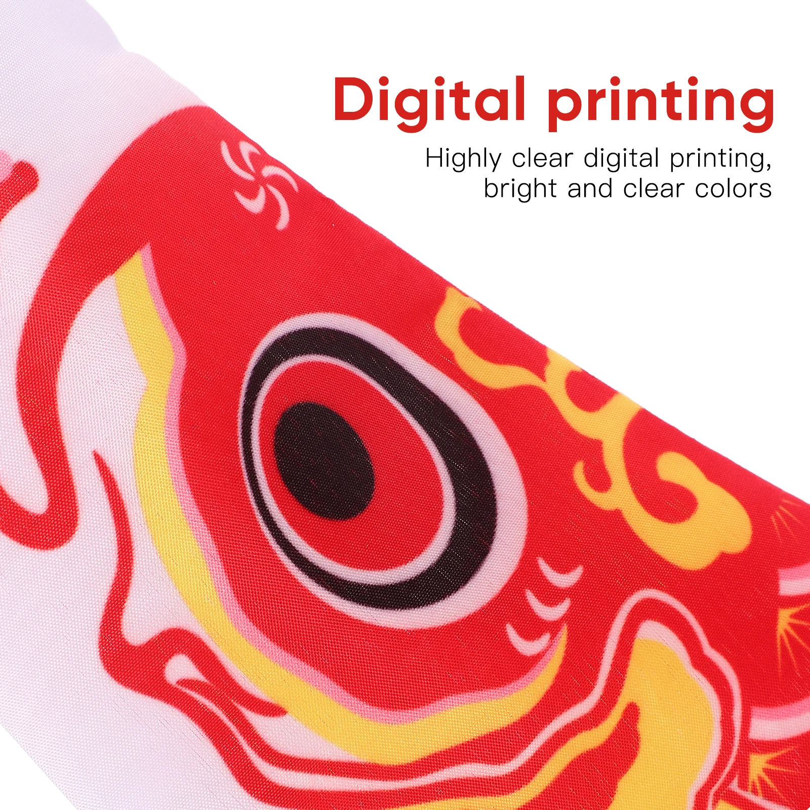 

5pcs Carp Streamer Japanese Style Garden Outdoor Windsocks Funny Printed Satin Vibrant Graphics Easy Hanging Light Portable