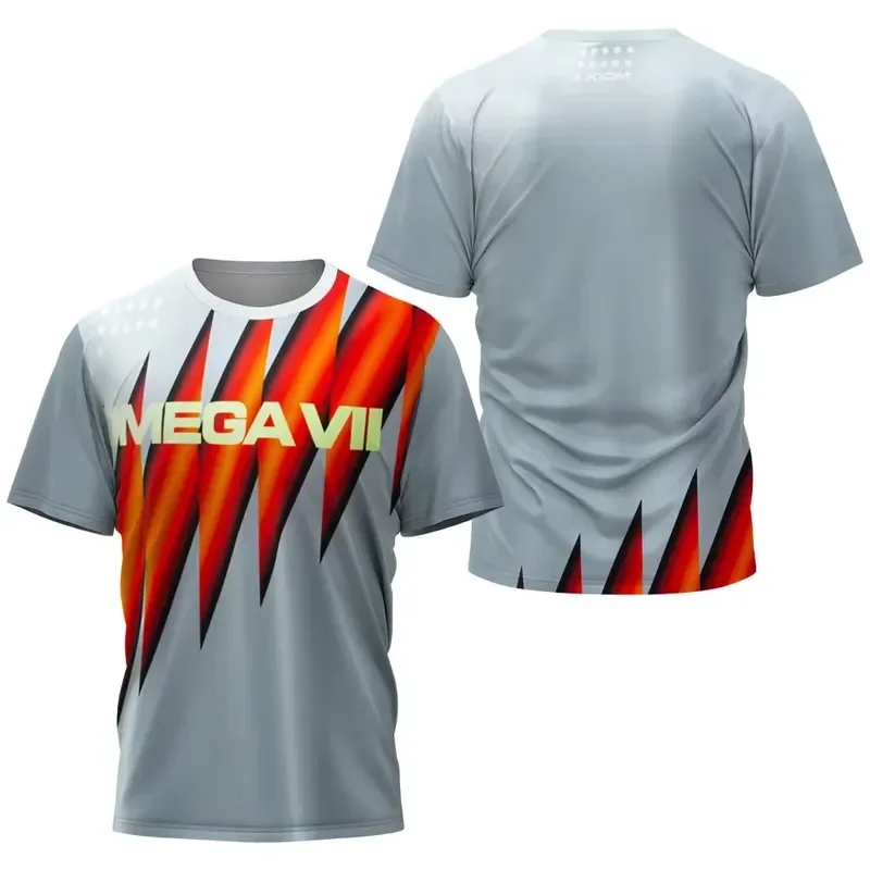 3D-Druck Herren Damen Sport Schnelltrocknend Atmungsaktiv T-Shirt Sommer Unisex Tennis Badminton Outdoor Fitness Lässig Rundhals – Detail 4