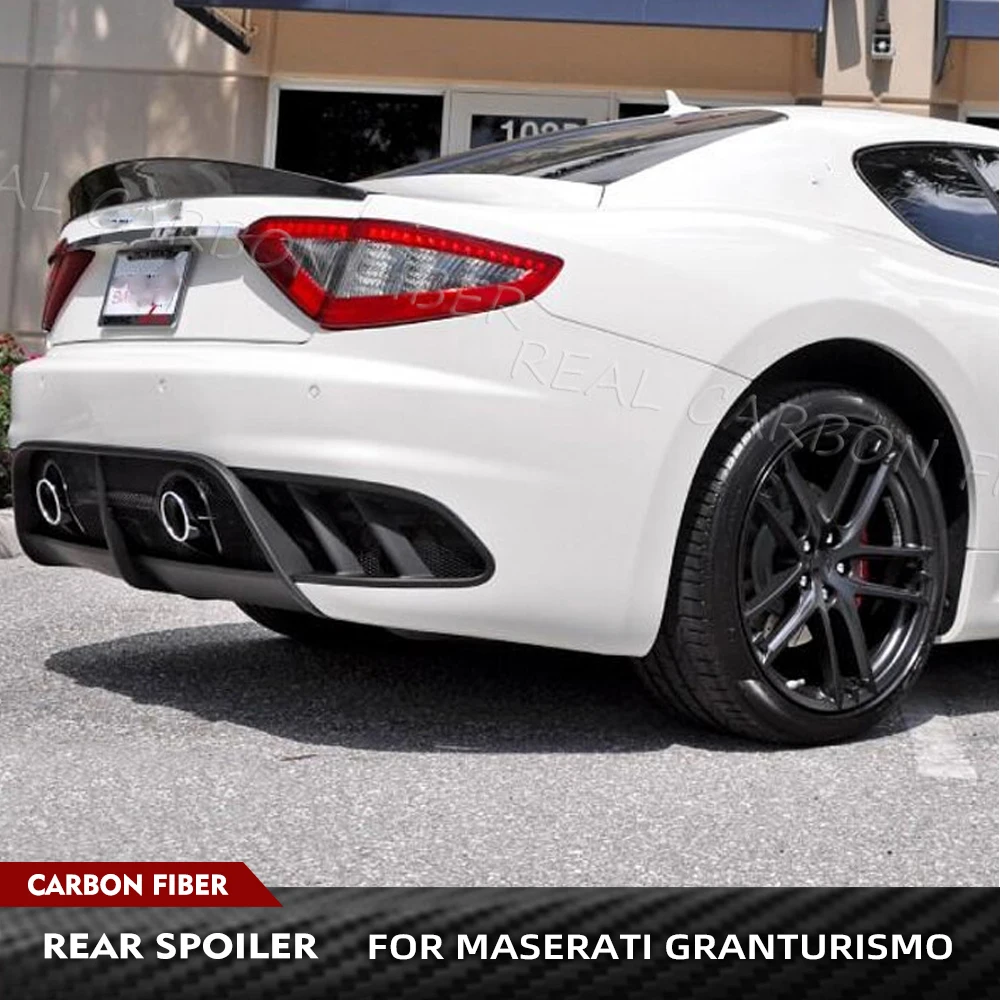 

For Maserati GranTurismo Coupe 2012 - 2014 Car Rear Trunk Racing Spoiler Wing Car Rear Trunk Boot Wing Lip Carbon Fiber/FRP
